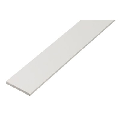 Produktbild von Alberts - Flachstange, PVC weiß, LxBxS 1000 x 30 x 3 mm