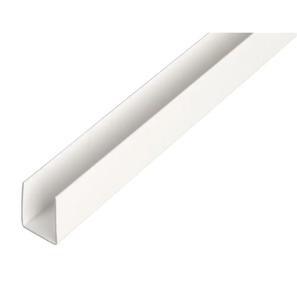 ALBERTS U-Profil, PVC weiß, LxBxHxS 2000 x 12 x 10 x 1 mm Produktbild img1 L