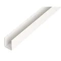 ALBERTS U-Profil, PVC weiß, LxBxHxS 2000 x 12 x 10 x 1 mm Produktbild