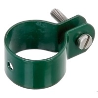 Produktbild von Alberts - Schelle,Befest.v.Streben an Pfosten,verzinkt,grün Kst.b.,Ø34mm,Breite