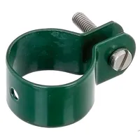 Produktbild von ALBERTS - Schelle,Befest.v.Streben an Pfosten,verzinkt,grün Kst.b.,Ø34mm,Breite