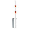 ALBERTS Absperrpf.Passau herausnb.Dreik.,fvz.,weiß,2 rote Ringe,z.Einb.,Pf.Ø60 mm Produktbild