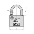 BASI Vorhangschloss - VHS 612, Messing, Geh. Stahlbügel, Beids. Kugelverriegelung, mit Wasserstop im Gehäusebereich, 1 St., VS, Größe (30x17x5 mm) Produktbild img2 S