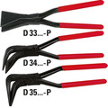 Produktbild von BESSEY® - Falzzange 90° gebogen (PVC-beschichtete Griffe) D35-60-P