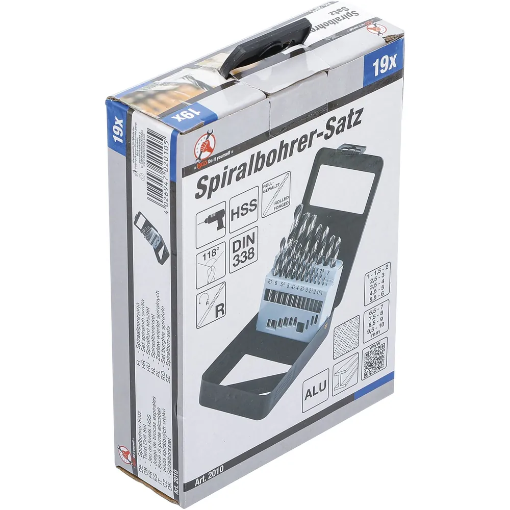 BGS Diy HSS-Spiralbohrer-Satz 1 - 10mm 19-teilig Produktbild img2 L