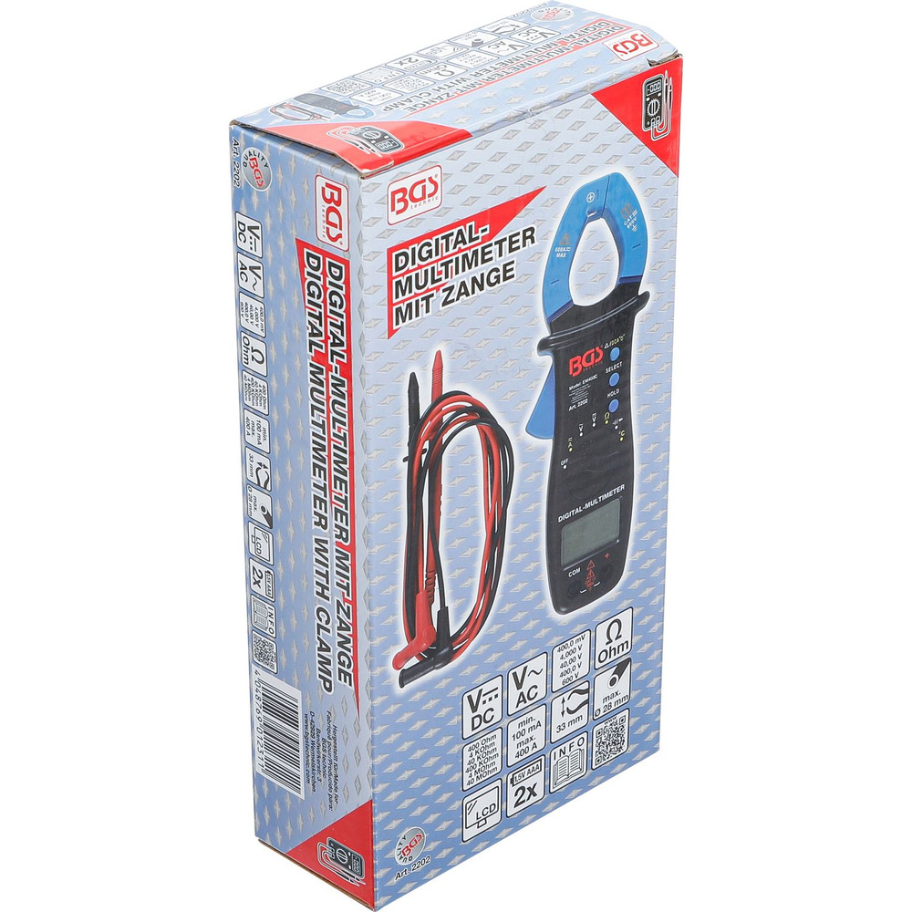 BGS Digital-Multimeter mit Zange für Gleich- und Wechselstrom Produktbild img2 L