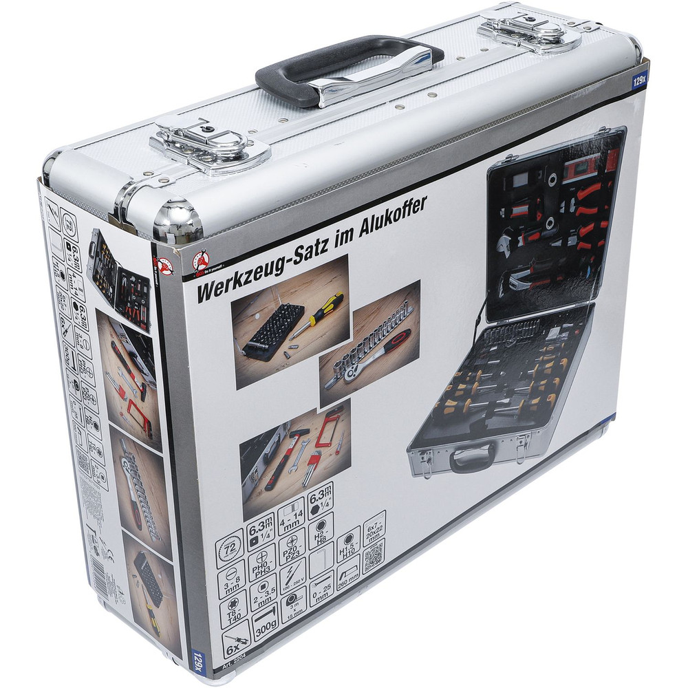 BGS Diy Werkzeug-Satz im Alukoffer 129-teilig Produktbild img2 L