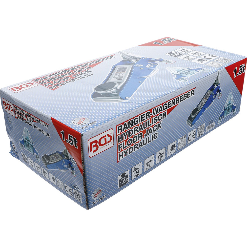 BGS Rangier-Wagenheber | hydraulisch | Aluminium-Stahl-Konstruktion | 1,5 t Produktbild img2 L