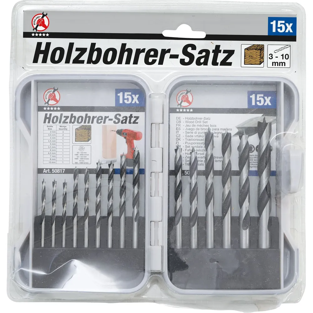 BGS Diy Holz-Bohrer-Satz 3 - 10mm 15-teilig Produktbild img2 L