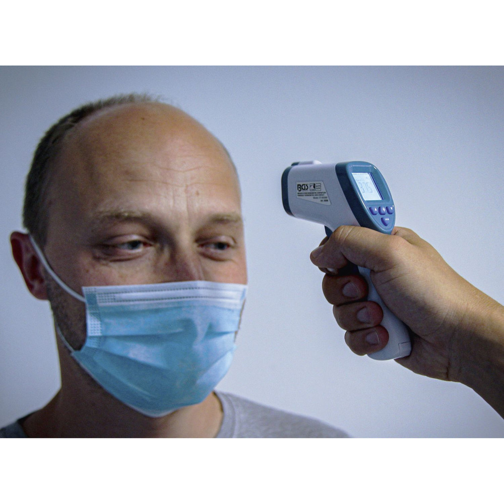 BGS Stirn-Fieber-Thermometer | kontaktlos, Infrarot | für Personen + Objekt-Messung | 0 - 100° Produktbild img4 L