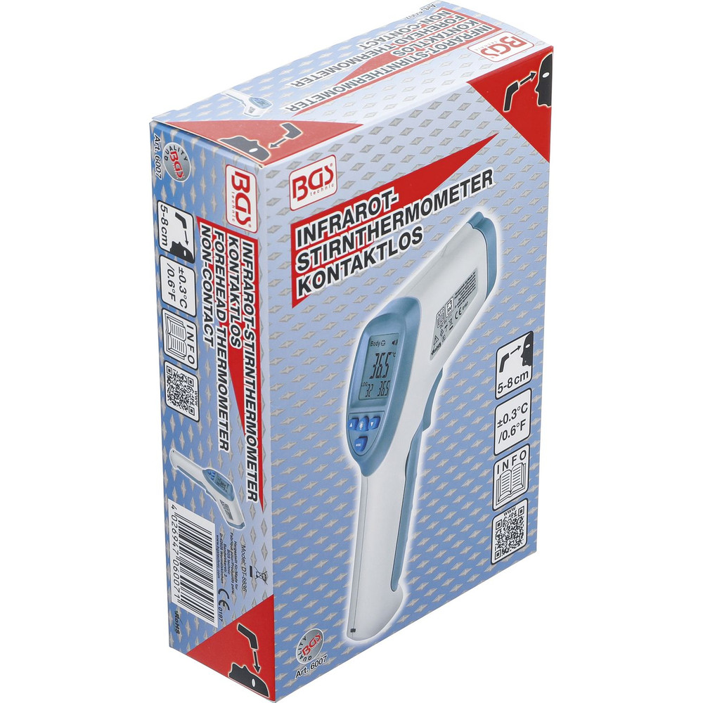 BGS Stirn-Fieber-Thermometer | kontaktlos, Infrarot | für Personen + Objekt-Messung | 0 - 100° Produktbild img2 L