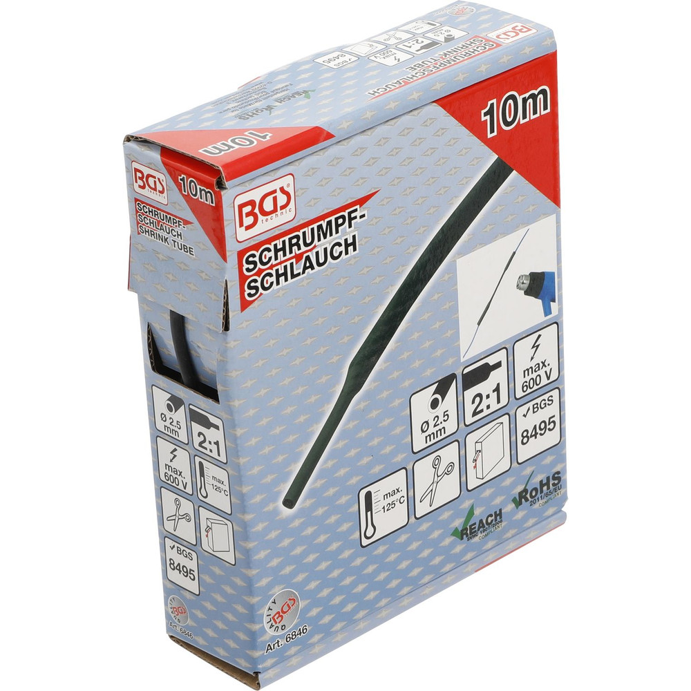BGS Schrumpfschlauch-Box schwarz ø2,5mm 10 m Produktbild img2 L