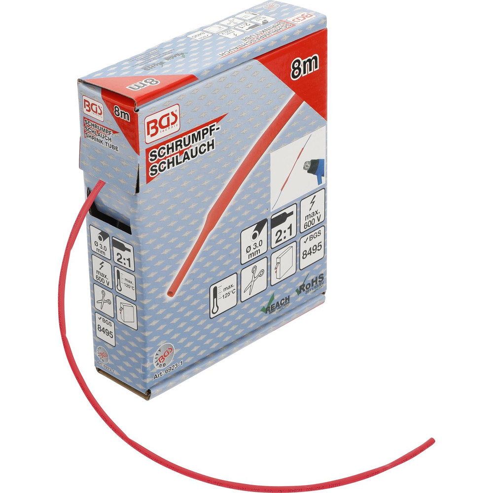 BGS Schrumpfschlauch-Box rot ø3mm 8 m Produktbild img1 L
