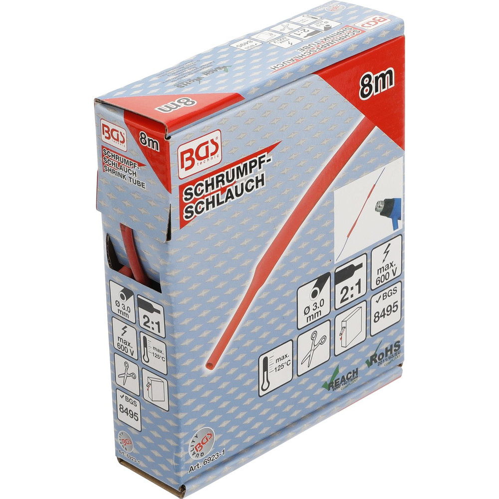 BGS Schrumpfschlauch-Box rot ø3mm 8 m Produktbild img2 L