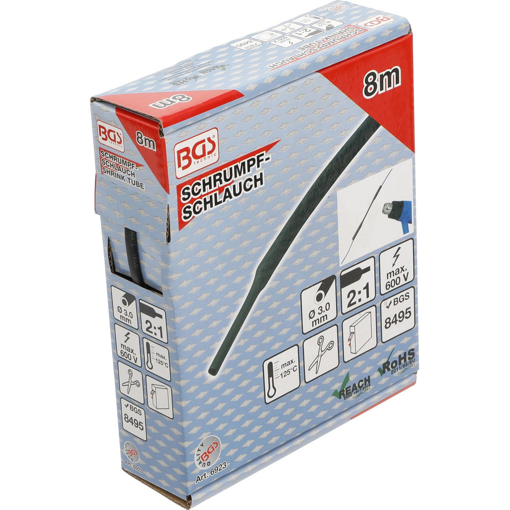 BGS Schrumpfschlauch-Box schwarz ø3mm 8 m Produktbild img2 L