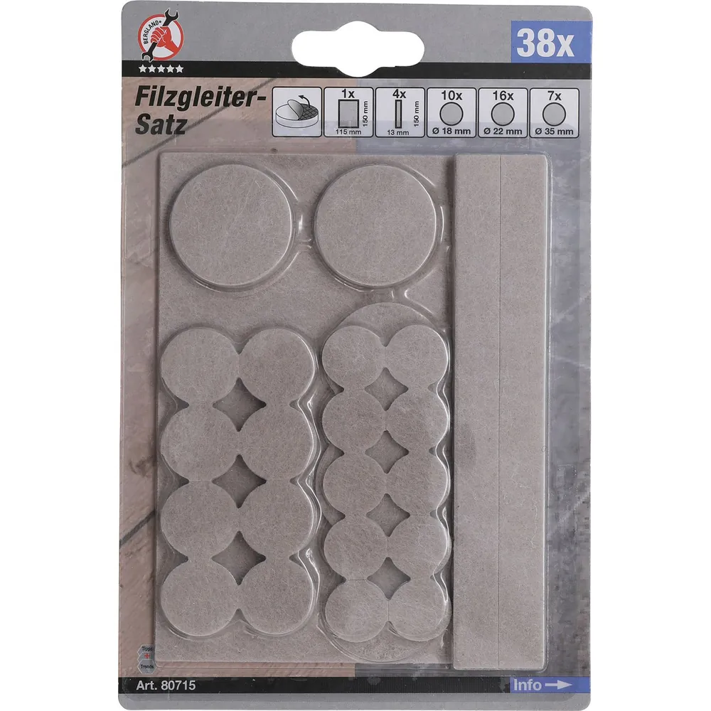BGS Diy Filzgleiter-Satz beige 38-teilig Produktbild img2 L