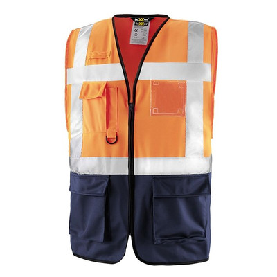 Texxor Warnschutz-Weste Newcastle, Warnorange/navy, Größe Xxl