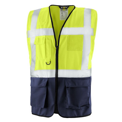 Texxor Warnschutz-Weste Newcastle, Warngelb/navy, Größe Xxl