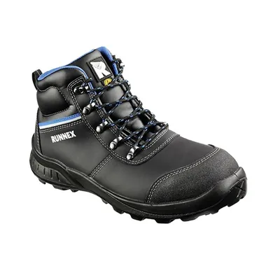 Produktbild von ruNNex® - Sicherheitsschnürstiefel TeamStar 5314, S3 ESD, schwarz/blau, Größe 4