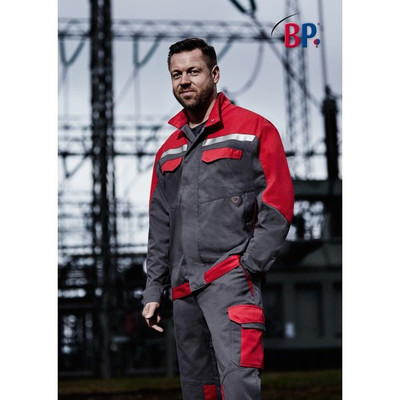 Produktbild von BP® - Arbeitsjacke 2435 820 5381, dunkel-grau/rot, Größe 44-46N