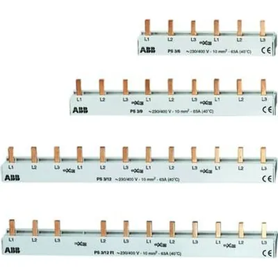 Produktbild von ABB - Phasenschiene 3ph Pro M 212mm 10mm² 63A Stift isoliert