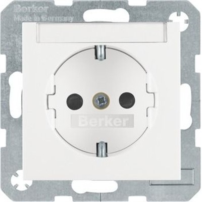 Produktbild von Berker - Steckdose 1f polws glz S.1/B.3/B.7 UP m.KS IP20 mit erhöhtem Berührung