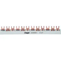 Produktbild von hager - Phasenschiene 3ph 17,5mm 1000mm 10mm² 63A Gabel isoliert