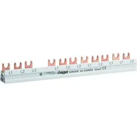 Produktbild von hager - Phasenschiene 3ph 210mm 10mm² 63A Gabel isoliert
