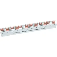 Produktbild von hager - Phasenschiene 4ph 17,5mm 210mm 16mm² 80A Gabel isoliert