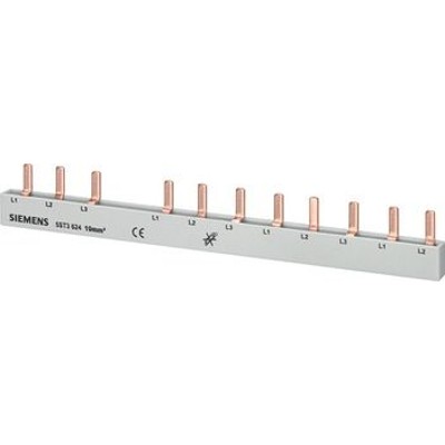 Produktbild von SIEMENS - Phasenschiene 3ph 18mm 210mm 10mm² 50A Stift isoliert