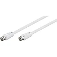 Produktbild von goobay® - Koaxanschlusskabel 1,5m IEC Stecker/Buchse weiß 75Ω 2-fach geschirmt