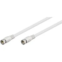 Produktbild von goobay® - Koaxanschlusskabel 2,5m F Stecker weiß 75Ω 2-fach geschirmt