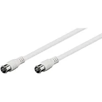 Produktbild von goobay® - Koaxanschlusskabel 1,5m F-Quick Stecker weiß 75Ω 2-fach geschirmt