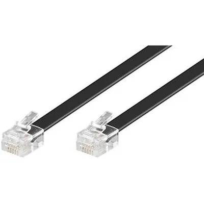 Produktbild von goobay® - Telefonkabel 3m RJ11 Stecker schwarz 6p