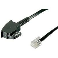 Produktbild von goobay® - Telefonkabel 6m TAE-F RJ11 Stecker schwarz 4p