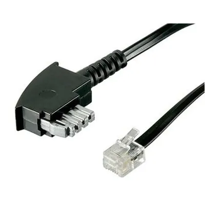 Produktbild von goobay® - Telefonkabel 3m TAE-N RJ11 Stecker schwarz 4p