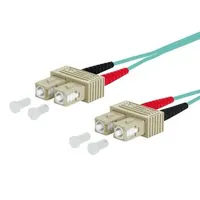 Produktbild von METZ CONNECT - LWL-Patchkabel SC-D 50/125 OM3 2m tk MM50/125 türkis