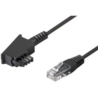 Produktbild von goobay® - TAE-Anschlusskabel für Router, TAE-F/RJ45, schwarz, 3m
