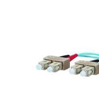 Produktbild von METZ CONNECT - LWL-Patchkabel SC-D 50/125 OM3 1m tk MM50/125 türkis