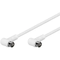 Produktbild von goobay® - Koaxialkabel 2,5m F-Quick Winkelstecker weiß 75Ω 2-fach geschirmt