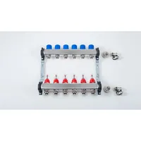 Produktbild von EMPUR® - Systemverteiler Serie 03 HKV-D 3, 1" IG, 250mm, montiert auf Halter, E