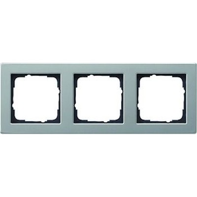 Produktbild von GIRA - Rahmen 3f Edelstahl E2 Metall geeignet für Unterputz-Installation