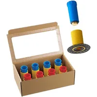 Produktbild von HAAS® - Starter-Kit OHA Dichtfix mit Messing Baustopfen, rot/blau