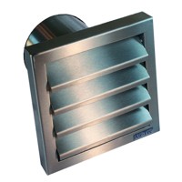 Produktbild von AirTec - Außengitter Edelstahl DN150 mit Rundanschluss und Rückstauklappe
