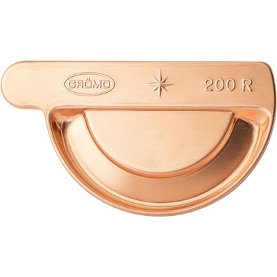 Produktbild von Grömo - Kupfer-Steckrinnenboden halbrund, rechts, 250mm