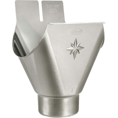 Produktbild von Grömo - Zink-Einhangstutzen 400/100mm, oval, für halbrunde Rinne