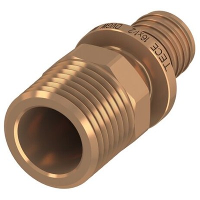 Produktbild von TECE - Übergangsnippel TECEflex 16mm x R 1/2", Rotguss