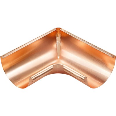 Produktbild von Grömo - Kupfer-Rinnenwinkel 90G, 333mm, m Schlitz, Inneneck, halbr.