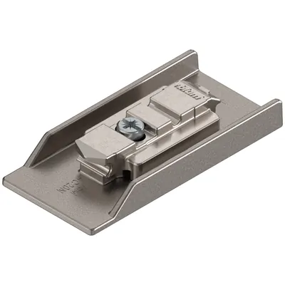 Produktbild von Blum - CLIP CRISTALLO-Montageplatte, zum Kleben, gerade, 0 mm, Zink, HV: 2-teil