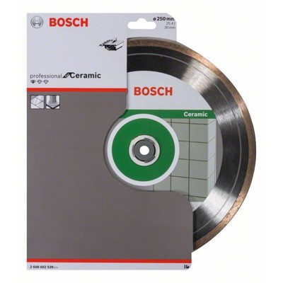 Produktbild von Bosch - Diamanttrennscheibe Standard for Ceramic, 250 x 30 + 25,40 x 1,6 x 7mm